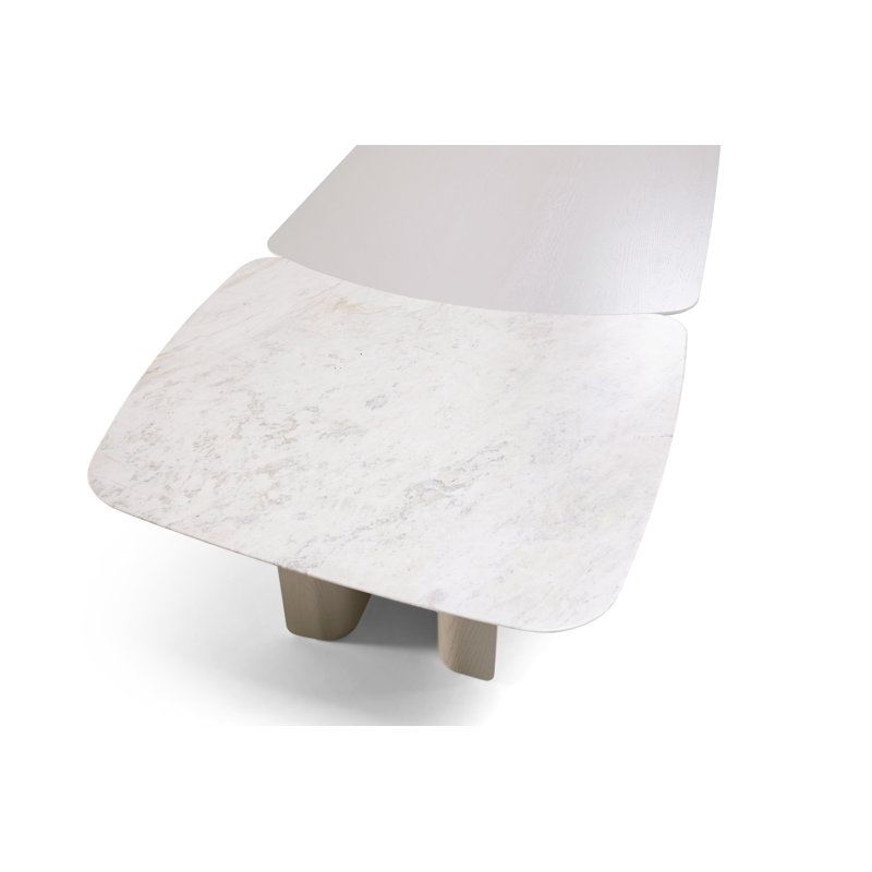 Livorno 102.5" Rectangular Dining Table with real Marble