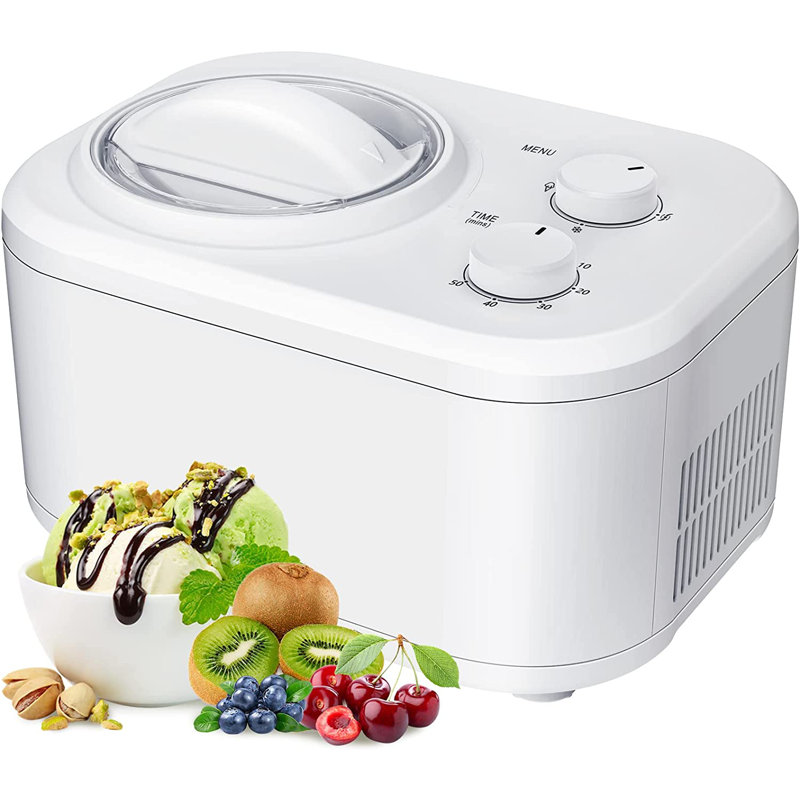 Ice Cream And Gelato Maker Machine, White
