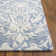 Ferrera Ikat Handmade Tufted Wool Blue / Ivory Area Rug