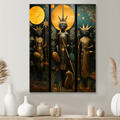 Cérémonie de chat rituel - art mural chat