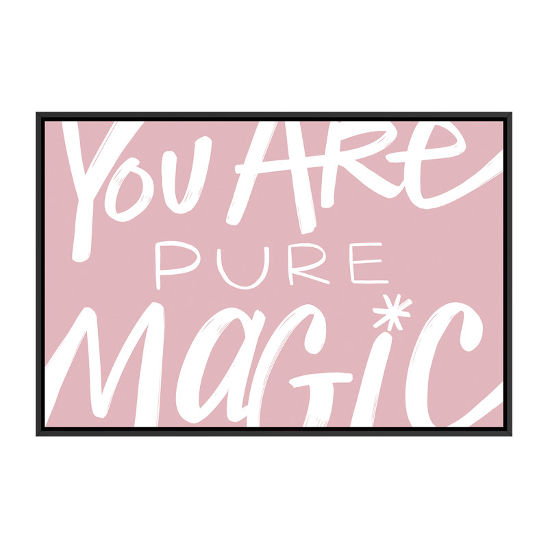 Pure Magic par Stephanie Corfee - impression d'art textuel, Toile avec cadre noir, H 40 po x l 60 po x 1,5 po, Pas de tapis