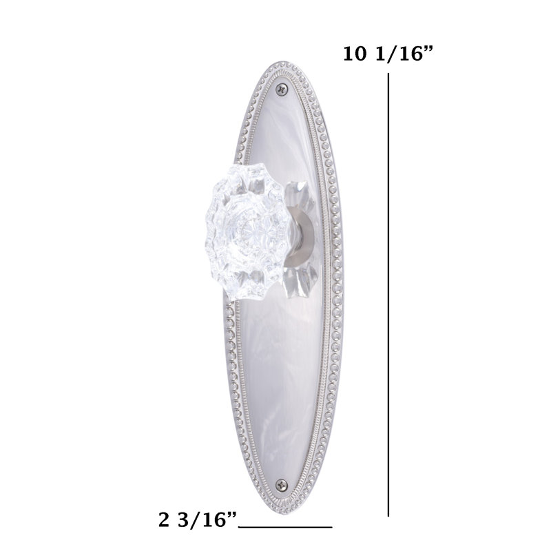 Bouton de porte de passage Revere, Nickel satiné