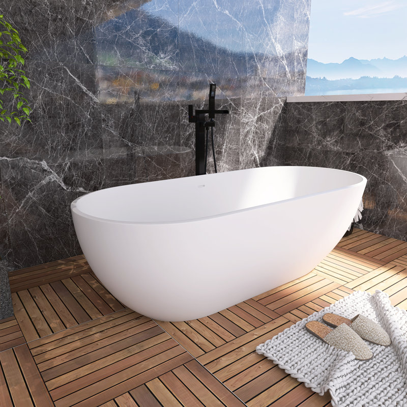 Baignoire de trempage autoportante 69 po 69 po