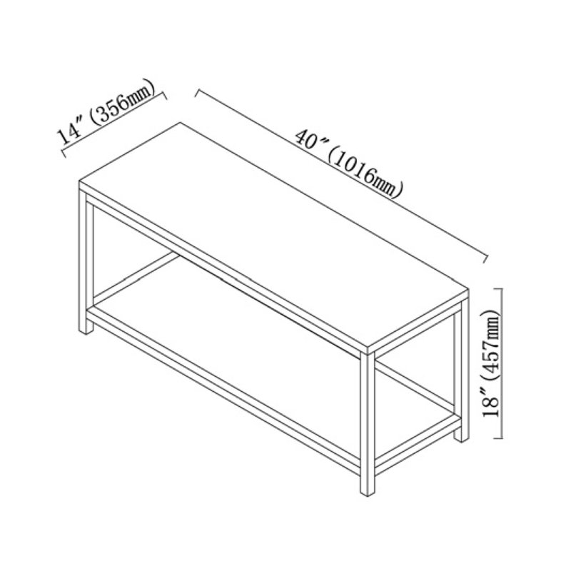 Banc de rangement en bois massif Therese