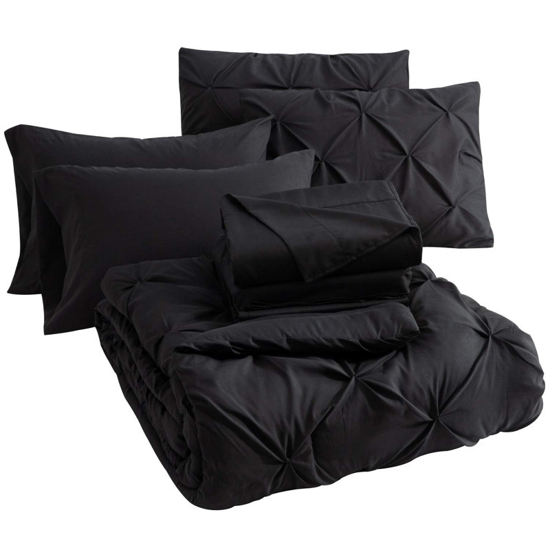 Polyester Percale Comforter, Black