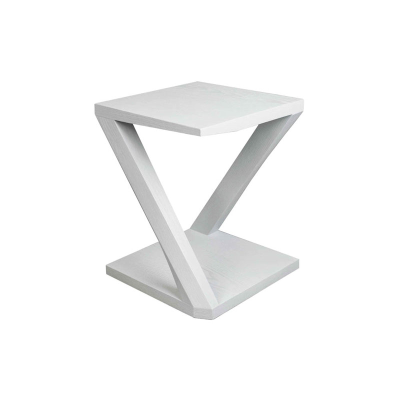 Arrieta Pedestal End Table, Grey