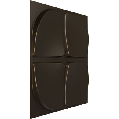 L 19 5/8 po x H 19 5/8 po Franklin EnduraWall, panneau mural 3D décoratif, bronze foncé métallique (couvre 2,67 pieds carrés)