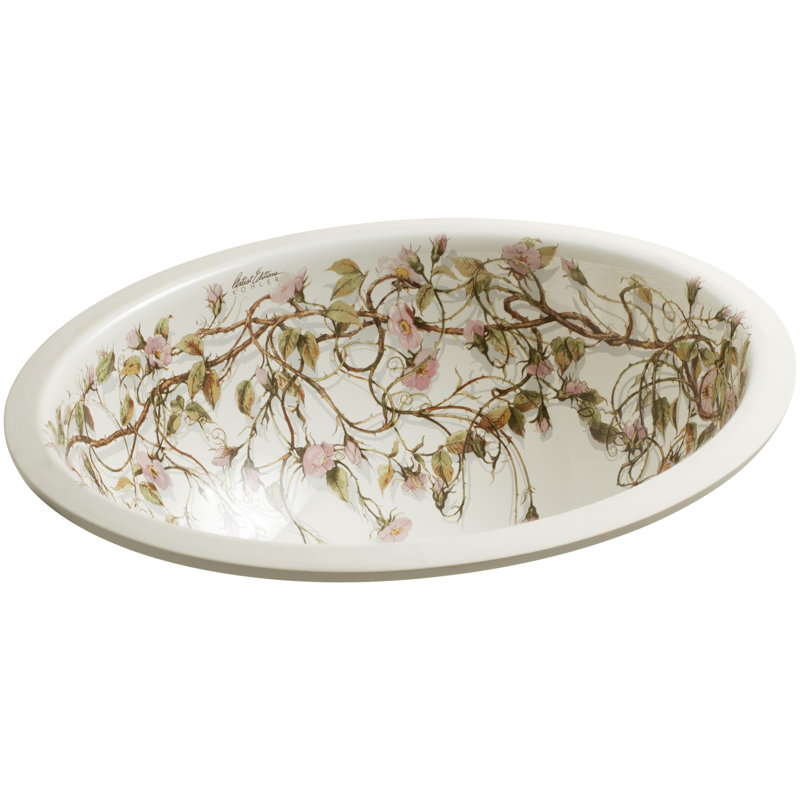 Lavabo ovale encastrÃ© en cÃ©ramique Briar Rose Caxton