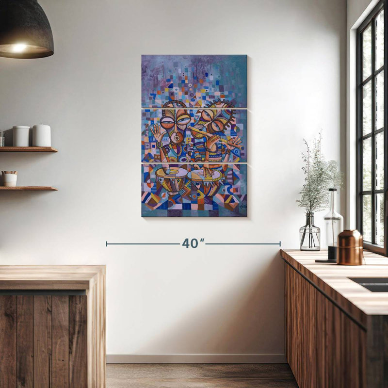 Abarca Drummer And Flutist II, 38" H x 24" W