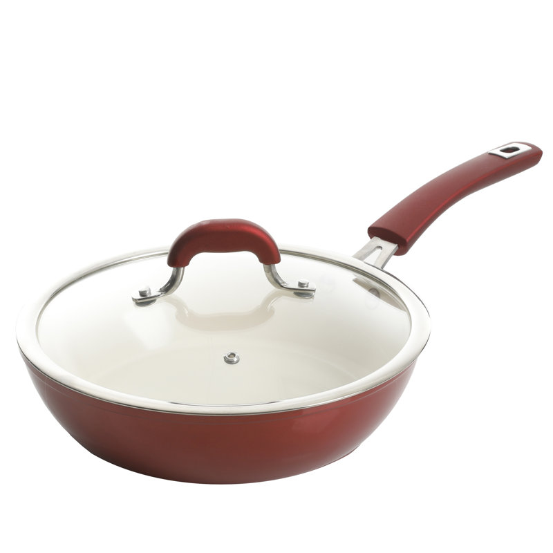 Kenmore 12 Pieces Aluminum Non Stick Cookware Set, Red