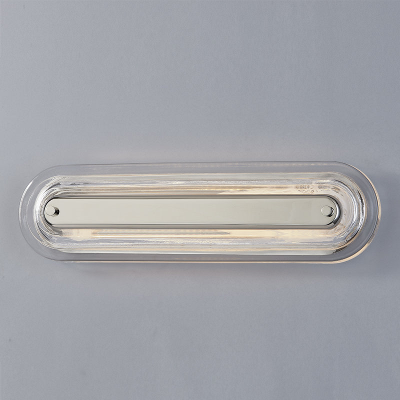 Litton Wall Sconce by PEMBROOKE & IVES, Polished Nickel, 21.25" H x 5.75" W x 5.75" D