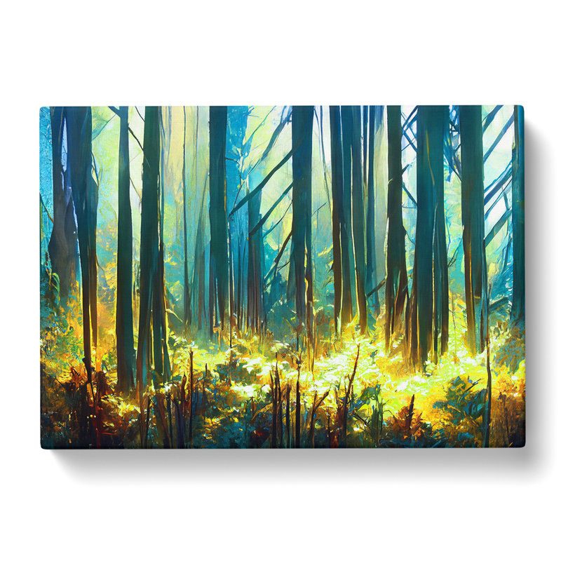 Ice Cool Abstract Forest Vol.2 - Wrapped Canvas, 35cm H x 50cm W x 3cm D