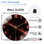 Horloge murale moderne en verre foncé