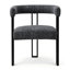 18" Seat Height Upholstered Tweed Dining Armchair-407900943