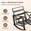 Ensemble de conversation 3 pièces pour patio, chaise berçante
