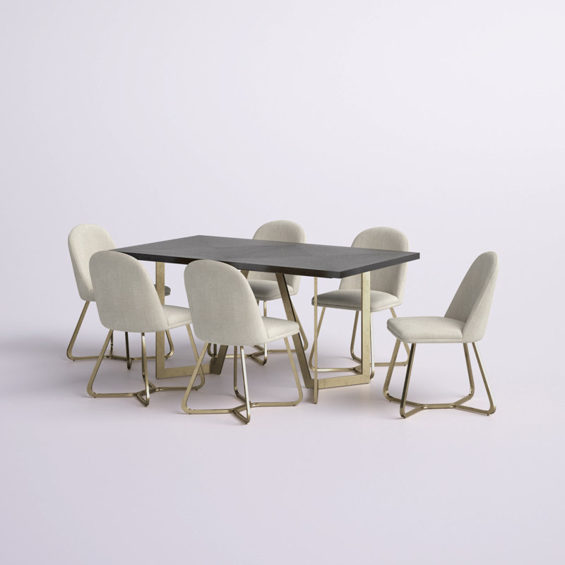 Ainhoa Trestle Dining Set, Beige