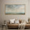 «Serene Sky and Misty Horizon Neutral Landscape - Large encadrée»