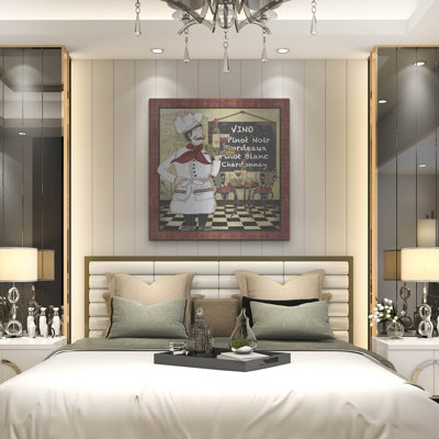  'Bistro Chef D' by Jean Plout Metal Wall Art, 36" x 36"