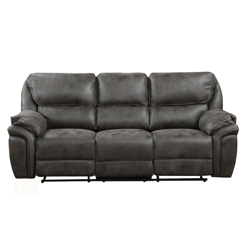 Canapé inclinable moelleux de salon moderne avec revêtement en microfibre et structure en bois massif pour une assise confortable