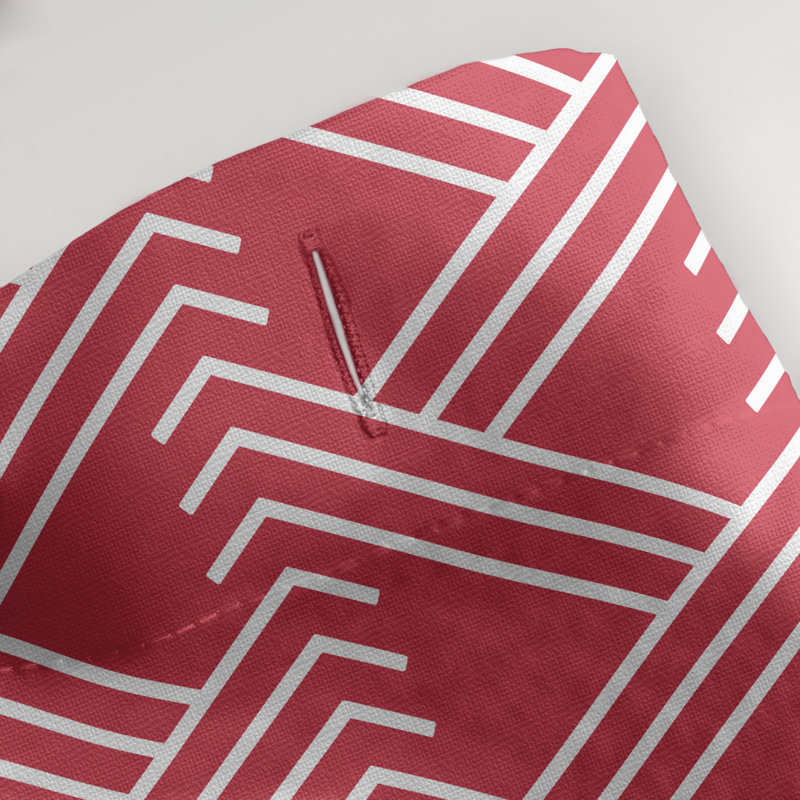 Classic Zig Zag Single Shower Curtain,  Red