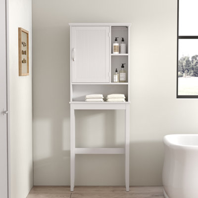Armoire de rangement au-dessus de la toilette avec tablettes ouvertes Cirencester