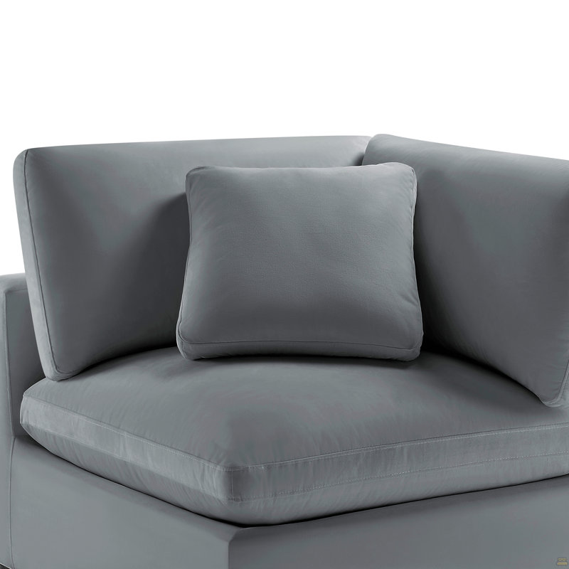 Chaise de coin Caylie - gris anthracite, Polyester gris anthracite