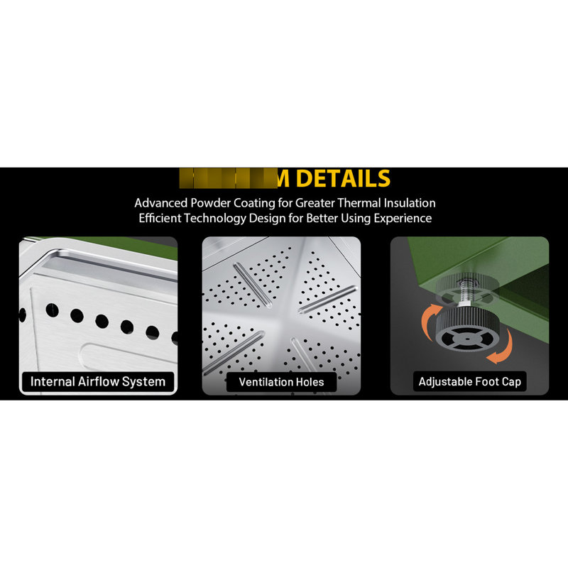 Stainless Steel Smokeless Fire Pit 20 Inch For Outdoor Use, Portable With Ash Tray & Handles, - Efficient Heat Generation, Easy Cleanup Pit, Handles Tray, Heating, Reduced Emissions