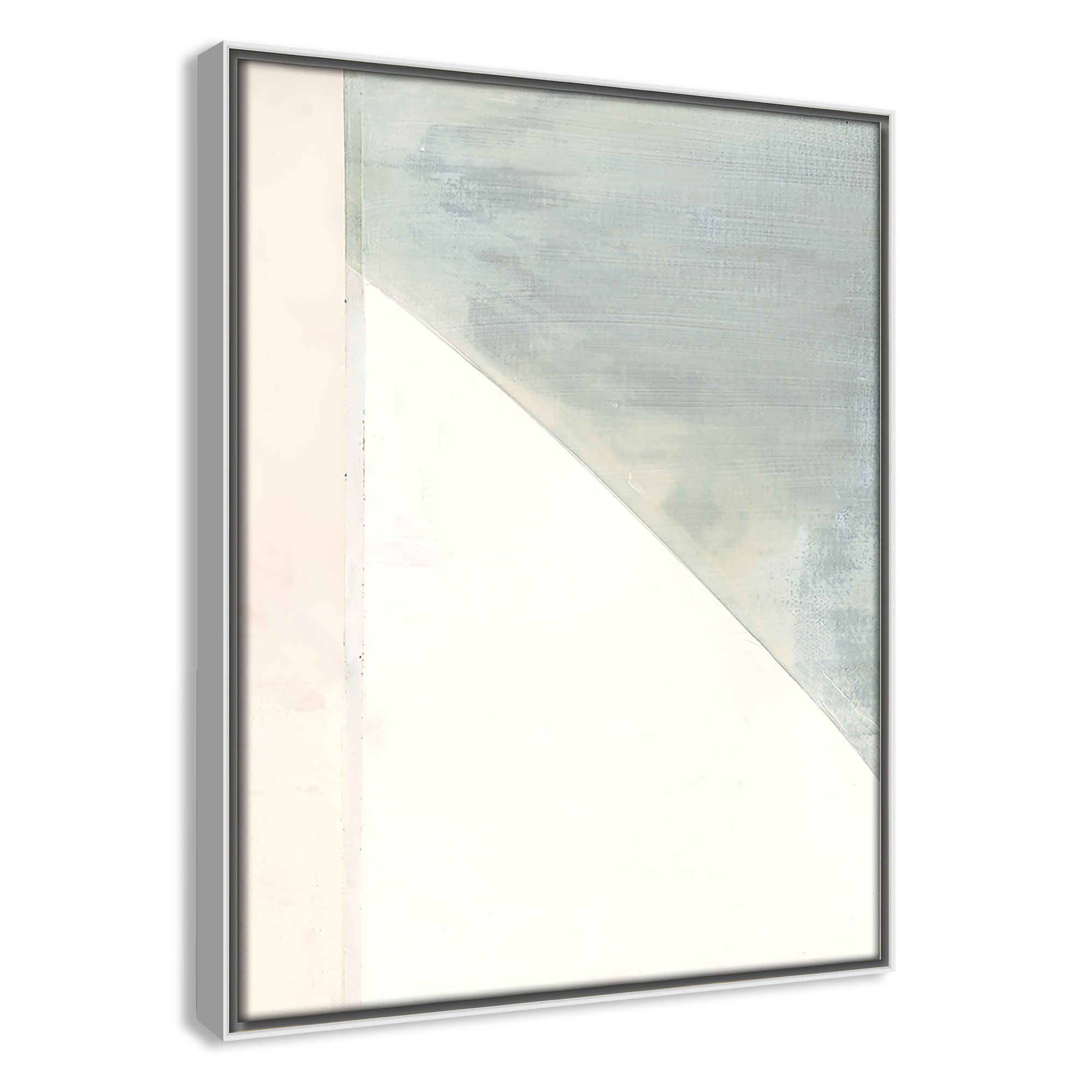 In Neutral I - Painting Print, White Framed Canvas, 15.5" H x 12.5" W x 2" D