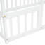 Lit de garde-corps simple blanc avec conception en forme de maison - Fabrication en pin durable pour le confort et la fonctionnalité-2063850012