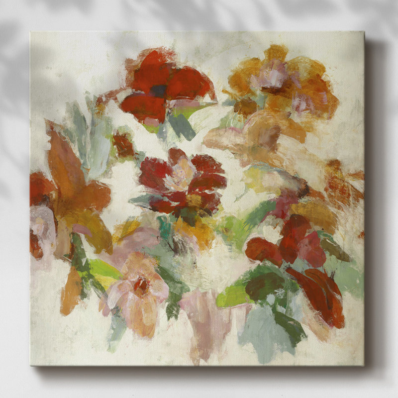 Impressions florales V1, H 40 po x l 40 po x P 1,5 po