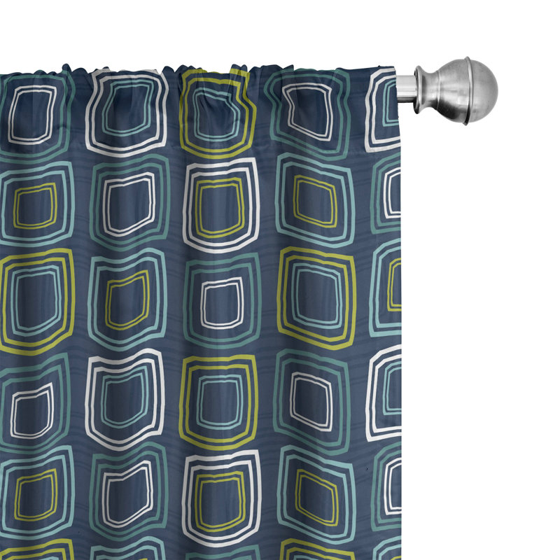 Semi-Sheer Rod Pocket Curtain Panels, 28" x 84"