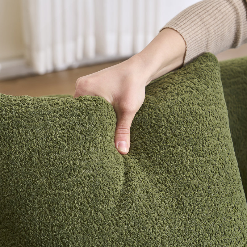 Canapé modulaire en L en éponge à compression complète avec matériau haute densité, idéal pour le salon en appartement et pour une détente confortable