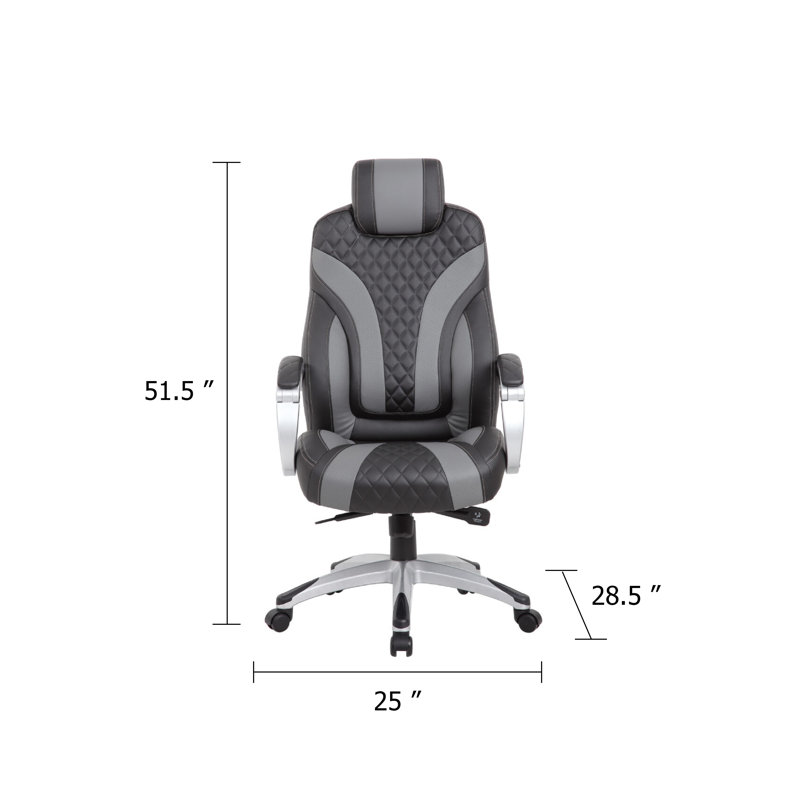 Fauteuil de direction Kelly Kelly, Caressoft Vinyle plus gris foncé