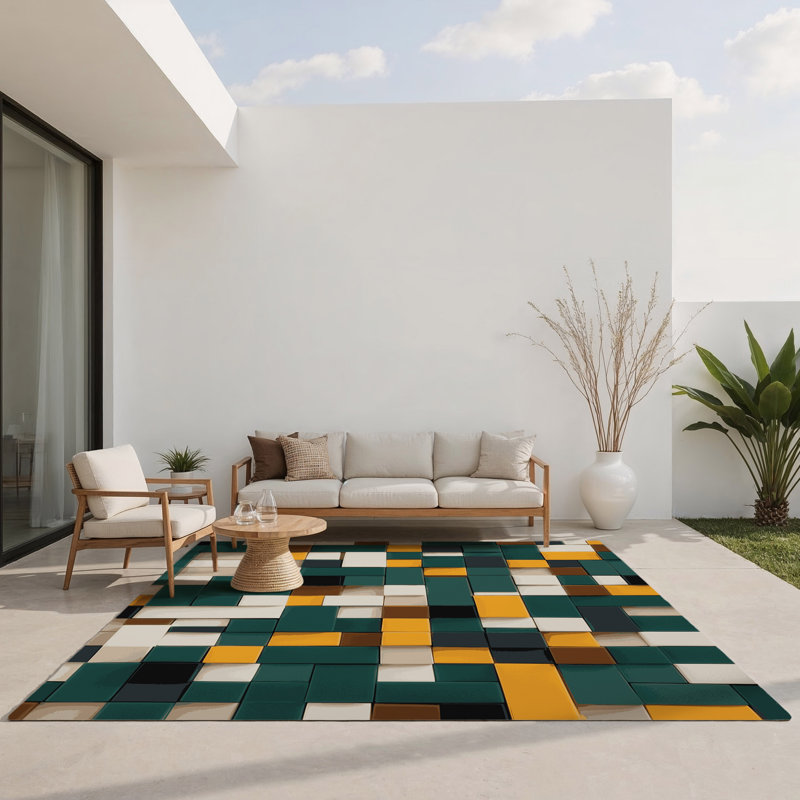Terra Constructs Indoor And Outdoor Area Rug, Rectangle 2' x 3'