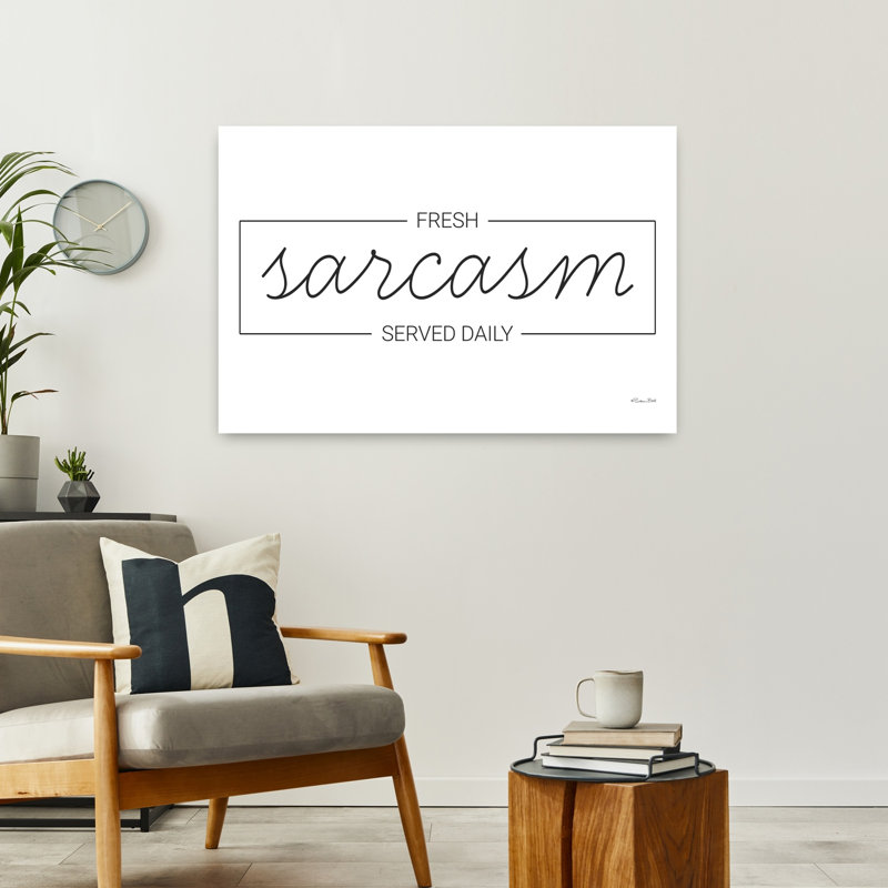 Fresh Sarcasm Served Daily 1, art contemporain abstrait, H 24 po x l 36 po