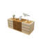 62.99"Beige jewelry storage cabinet display stand