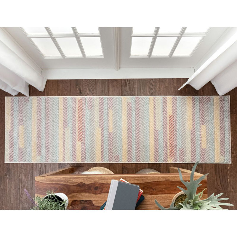 Whoa! Chevron Synthetic Area Rug, Runner 67 x 220cm