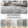 Light gray shag area rug