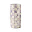 Violet Check Capiz Small Vase