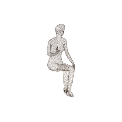 Crazy Wire Weather Resistant Metal Garden Statue