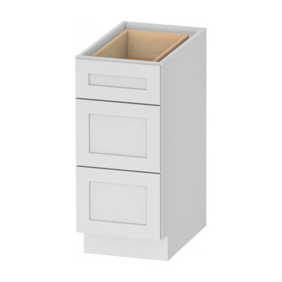 Meuble bas standard en contreplaqué blanc, prêt à assembler, Kindwood Eco Shaker, 15 po L x 24 po P x 34,5 po H