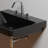 WS Bath Collections Luxury 18.1'' Matte Black Ceramic Rectangular Bathroom Sink with Overflow-98262615-98262617