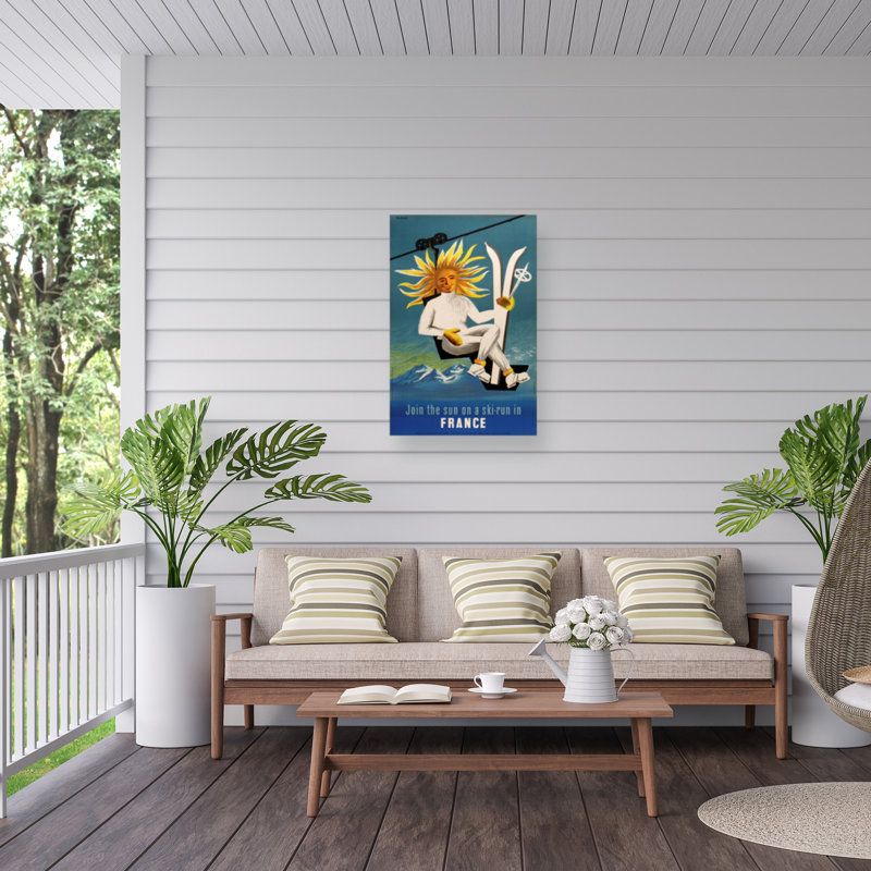 Toile pour l'extérieur Marcus Jules Ski France, H 16 po x l 24 po