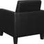 Chaise rembourrée contemporaine noire avec pieds stables et siège rembourré en mousse de style polyvalent et confortable