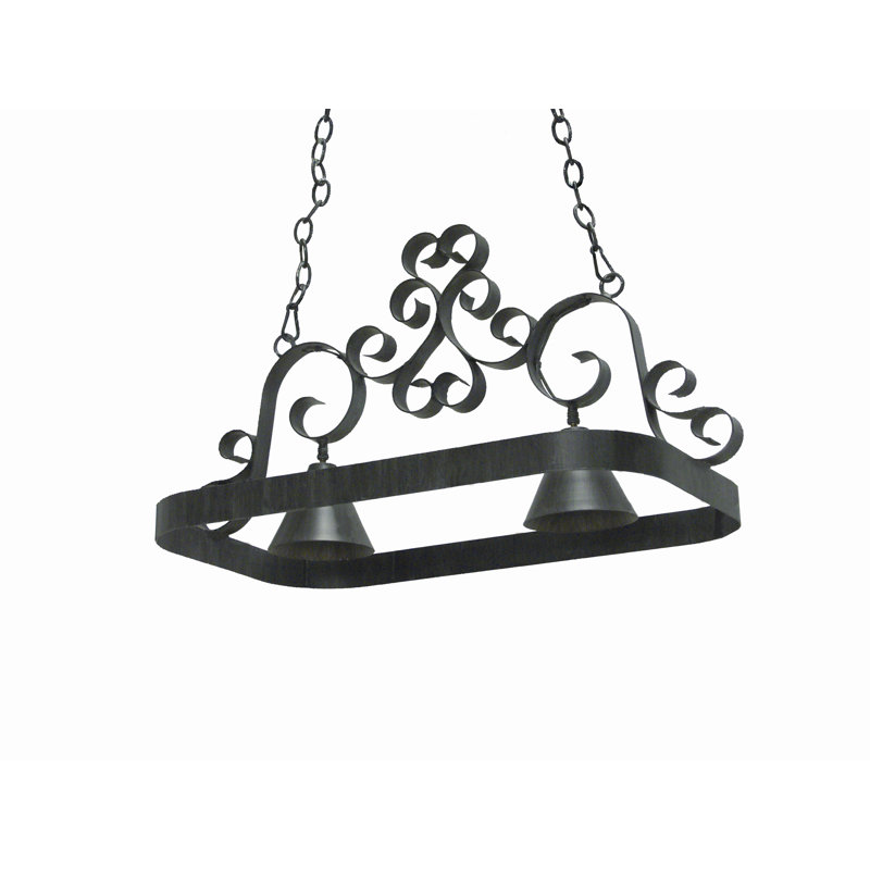 Hayley Handcrafted Hanging Pot Rack, Blackwash