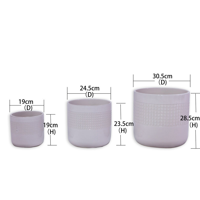 Flowerpot, Ancient White
