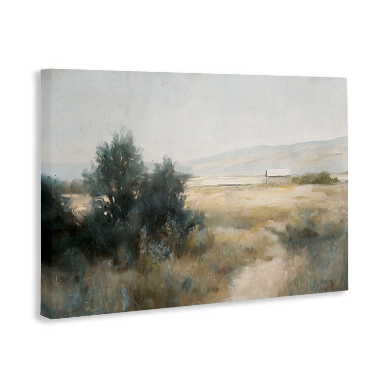 «Distant Barn Country Expanse», conception par Nina Blue, H 16 po x l 24 po