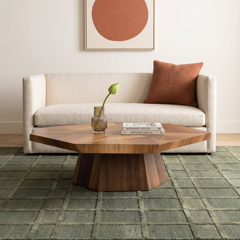 Amya Single Coffee Table, Palermo Drift Top Grain Leather