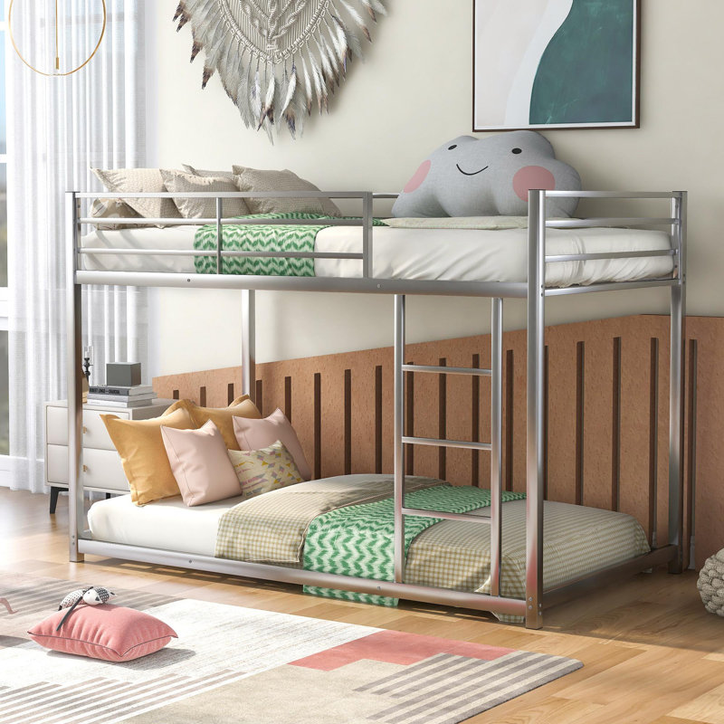 Orth Kids Bunk Bed, Silver, Twin over Twin