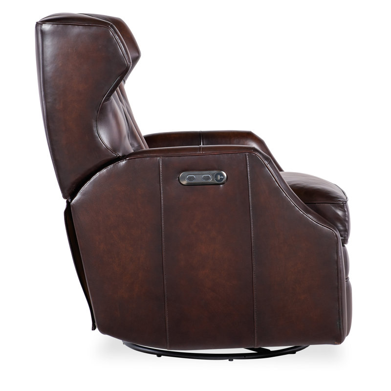 Henderson Leather Swivel/Glider Recliner, Vortex